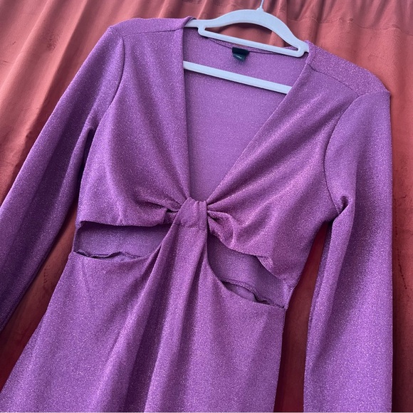 Wild Fable Sparkly long sleeve cut out bodycon dress - Picture 3 of 6